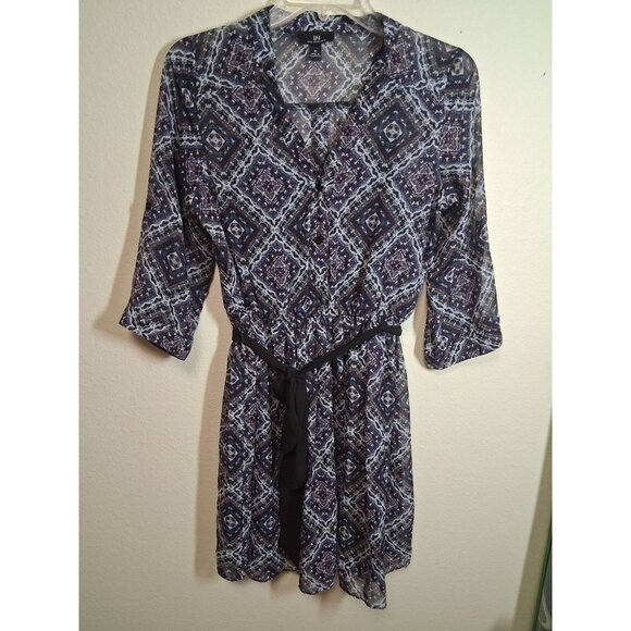 I.N. San Francisco Dresses & Skirts - IN San Francisco Dress Business Casual Slip Sheer Geometric Purple Size Medium